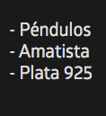 - Péndulos - Amatista - Plata 925