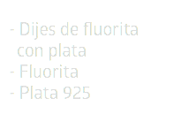 - Dijes de fluorita   con plata - Fluorita - Plata 925
